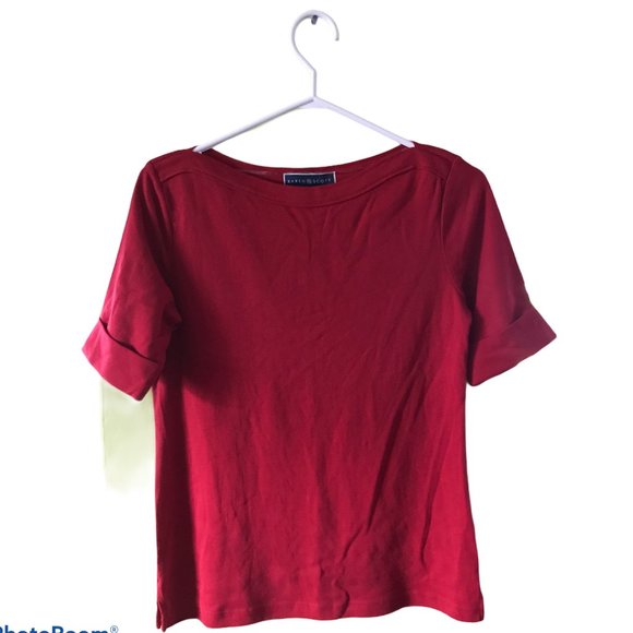Karen Scott Women's Red Blouse NWT Petite Small - Picture 1 of 3